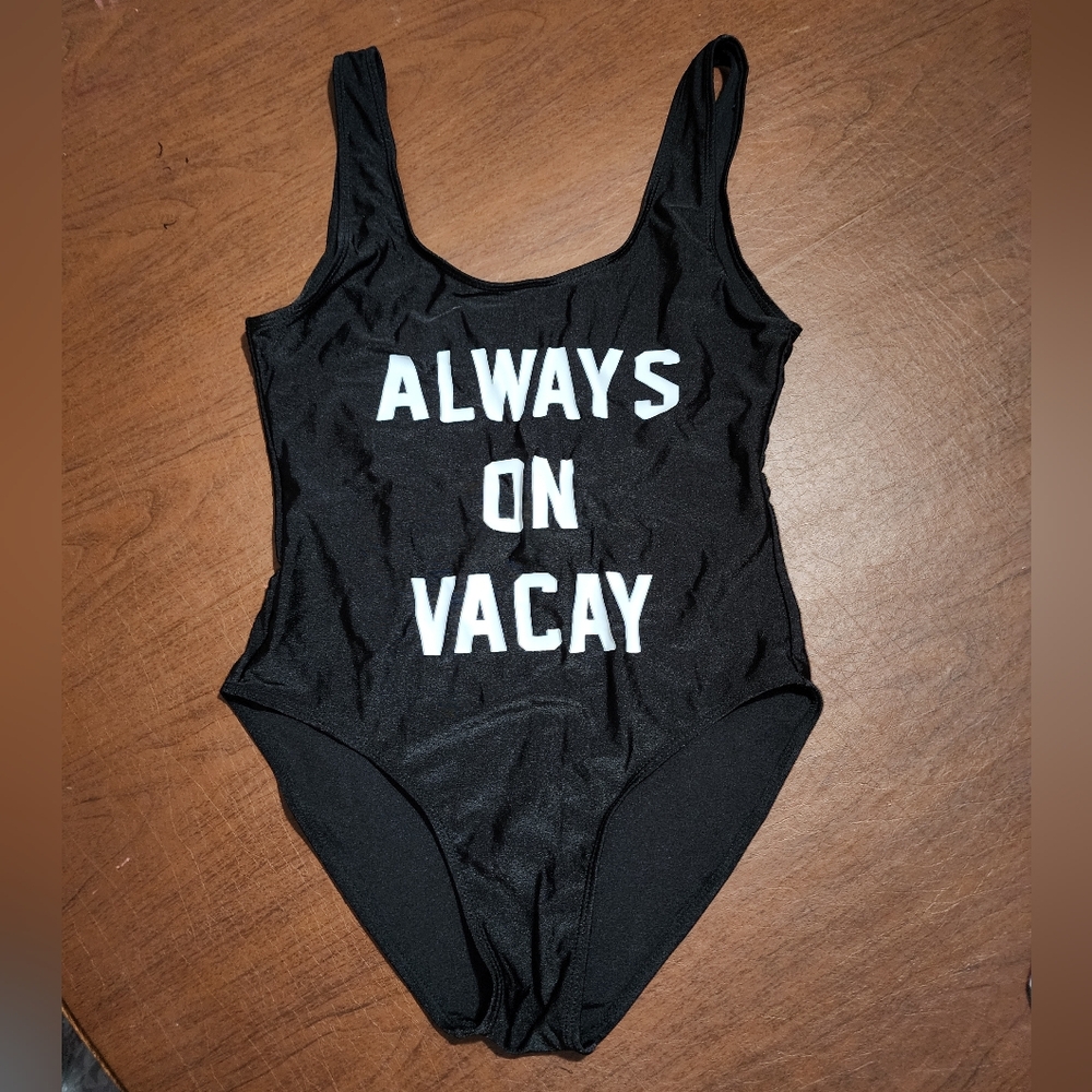 NWOT ... Women's Black 'Always On Vacay' Swimsuit